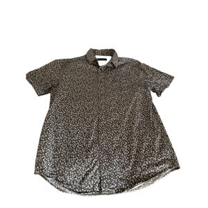 Men's Ben Sherman Floral Button Down Shirt Size M Gray